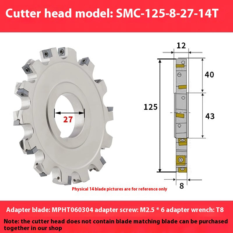2083-CNC SMP 3 face and face milling cutter head saw blade sleeve indexable milling T-slot cutter head MPHT06 0812 Shandong Denso Pricision Tools Co.,Ltd.